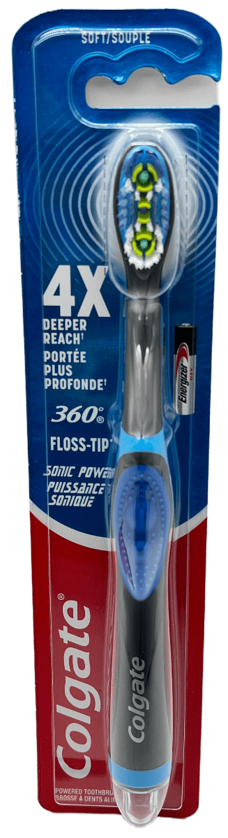 Colgate Powered Toothbrush – 360 Floss Tip – Soft – 1Ct